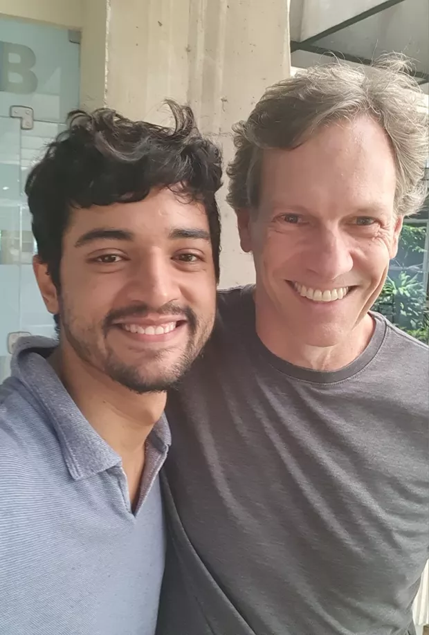 Guilherme Cardoso ao lado de Patrick Sigrist