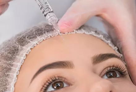 Aplicação de toxina botulínica